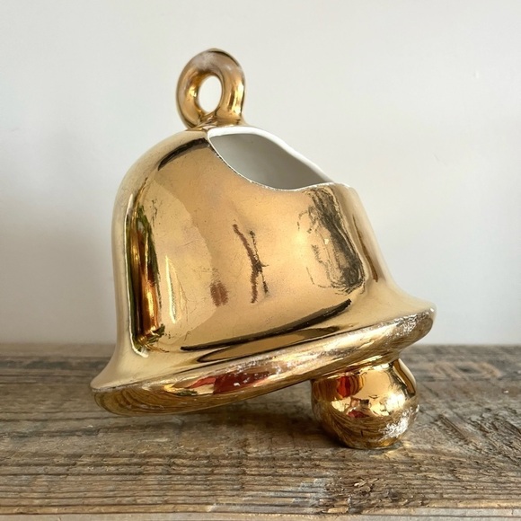 Vintage Gold Bell pottery planter - Picture 6 of 7